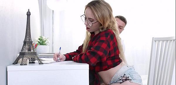  Casual Teen Sex - Slutty blonde Bella Mur fucking a tutor